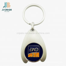 Promotional Gift China Customized Logo Trolley Token Coin with Keychain